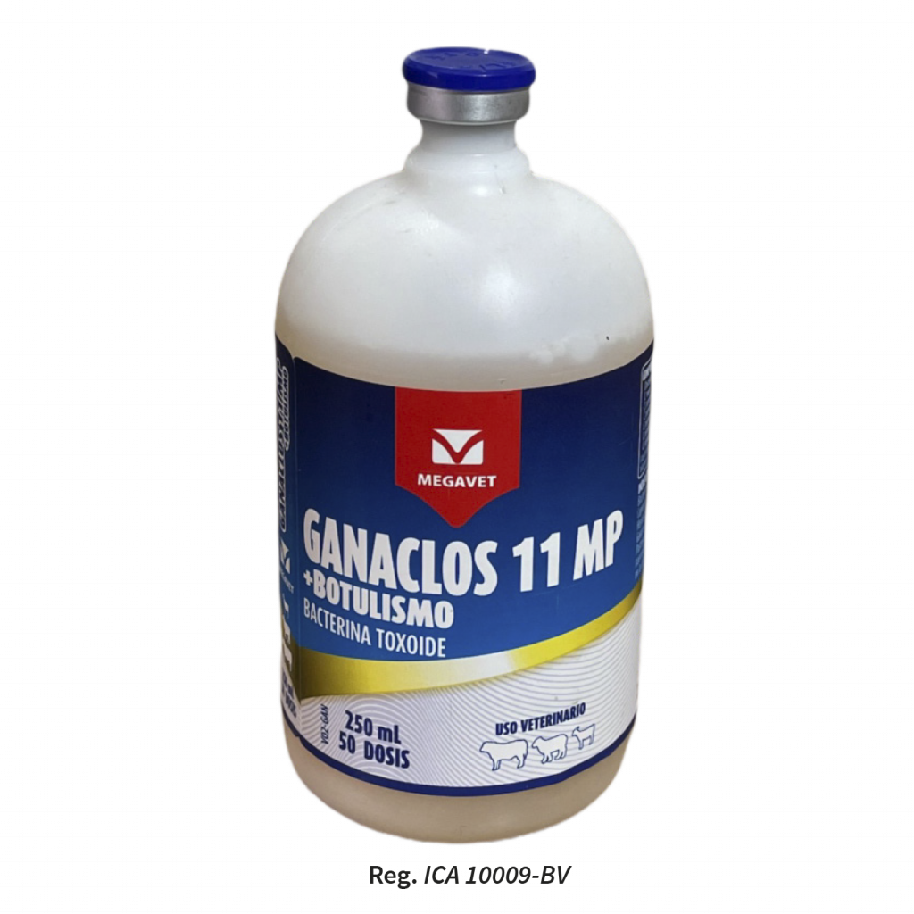 Ganaclos 11mp mas botulismos megavet producto laboratorio veterinario bogota colombia