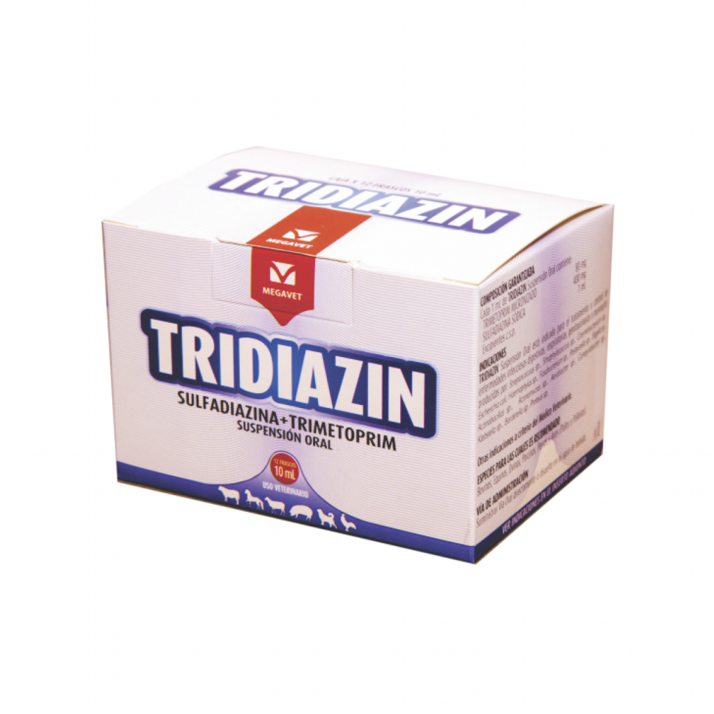 Tridiazin oral Antibacteriano de amplio espectro producto megavet laboratorio veterinario bogota colombia