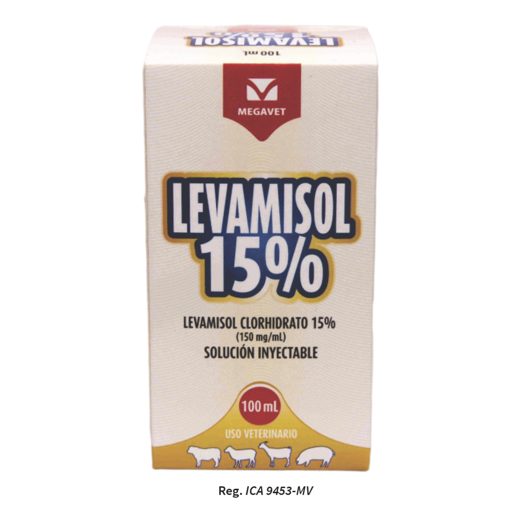 Levamisol 15% inyetable producto megavet laboratorio veterinario bogota colombia